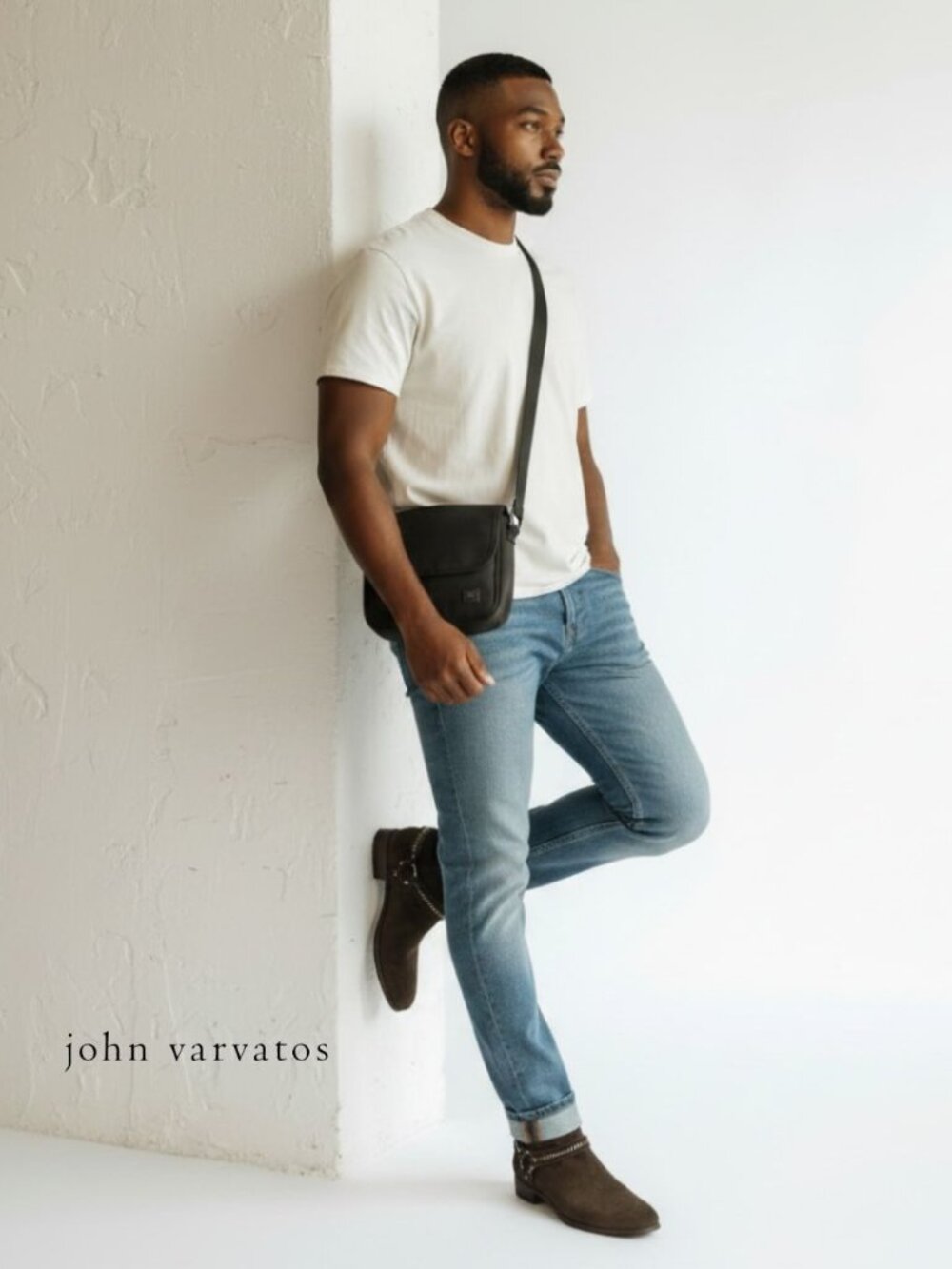John Varvatos Broen Suede Eldridge Harness Boots